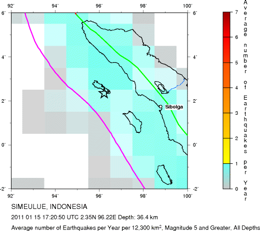 15 Januari 2011, 4 Gempa Guncang Aceh